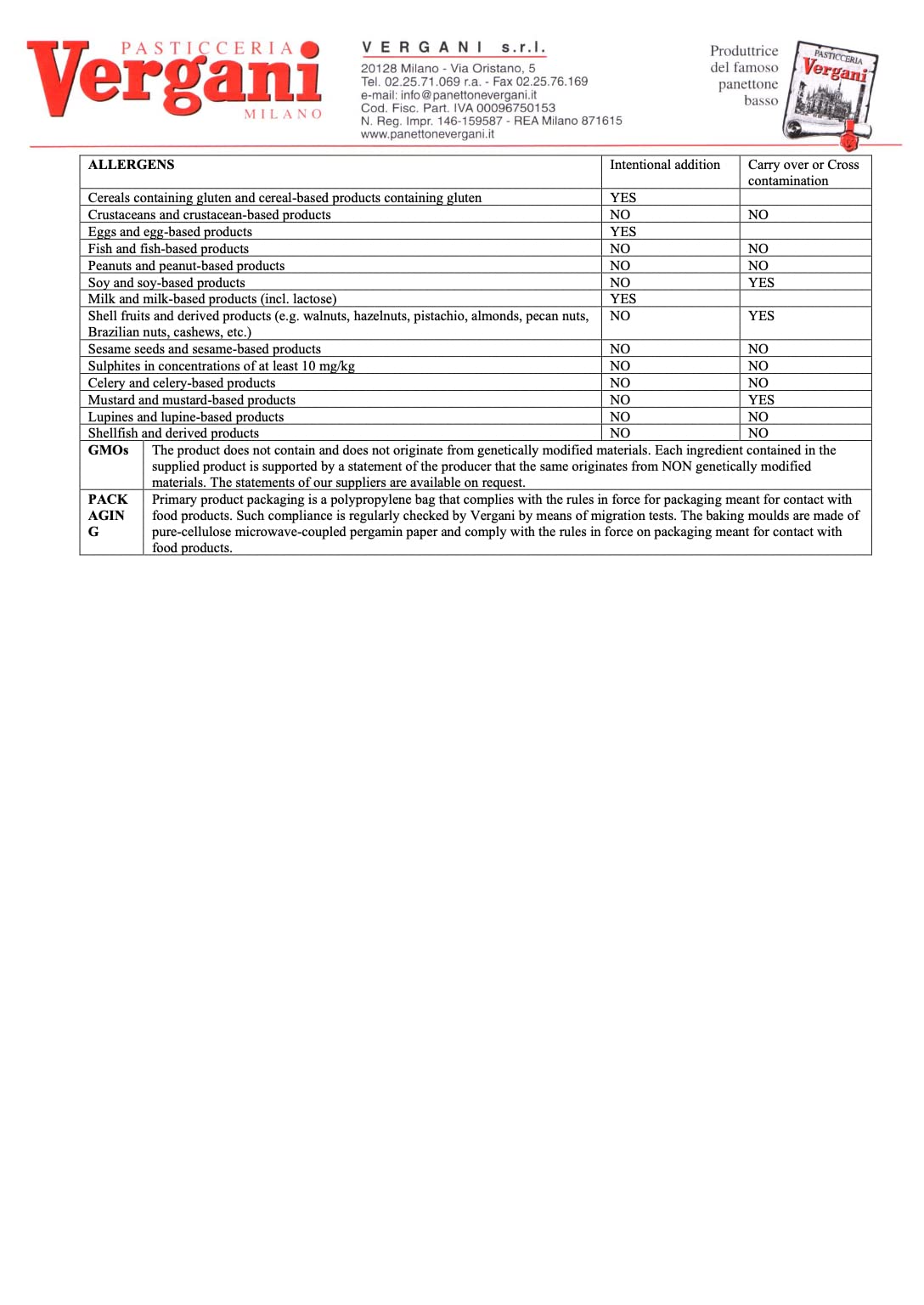 Panettone Black Cherry Vergani Amarena soft dough cake 750g / 1.65lb