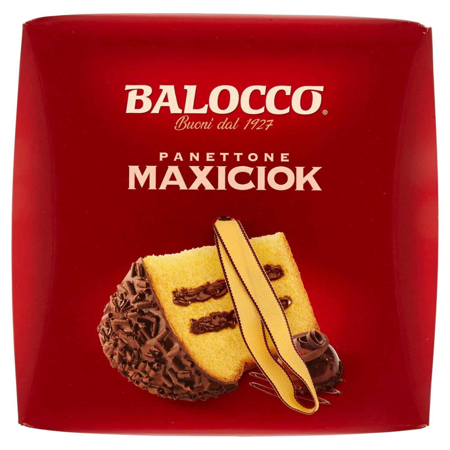 Balocco: "MaxiCiok" Panettone with Dark and White Chocolate Cream 28.21 Ounces (800g) Package [ Italian Import ]